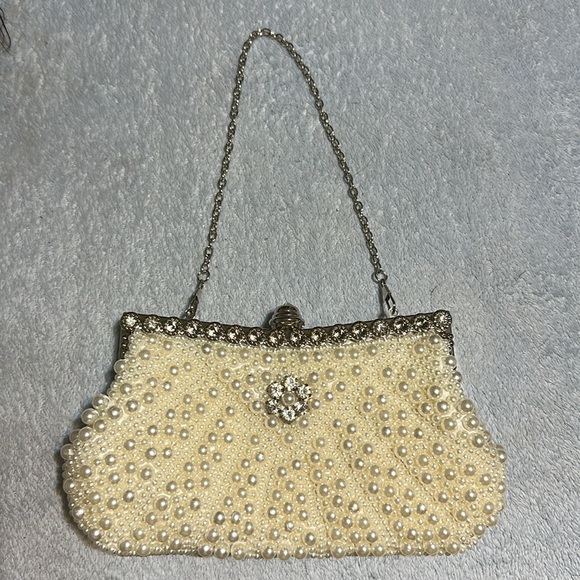 Pearls beaded evening bag - Picture 4 of 9